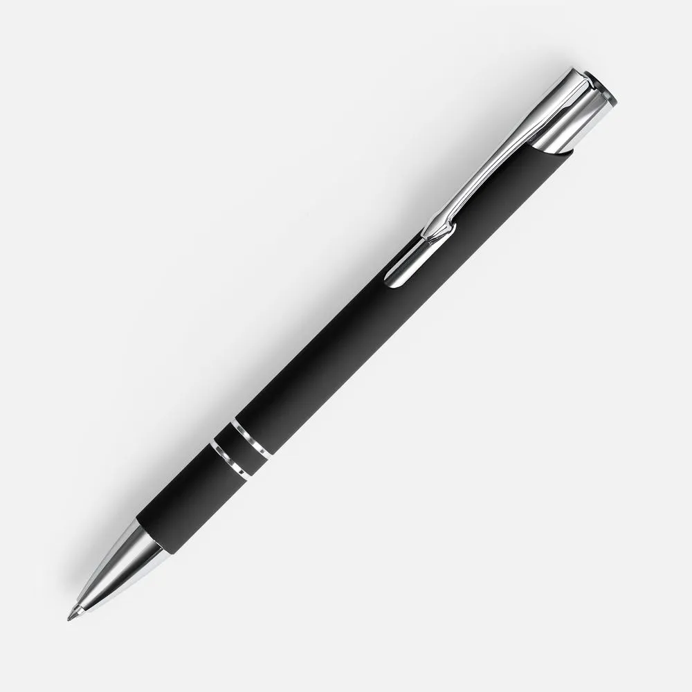 Ручка шариковая Keskus Soft Touch, черная